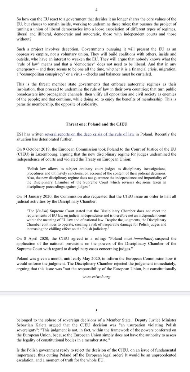 Yes,  @petrisarvamaa  @ManfredWeber are right: This IS existential for a Union built on trust in independent courts. As a mere cash machine the  cannot survive. Solidarity requires respect for treaties. So how to reach an agreement now?  @PiotrBuras1  @JudithWedel  @ClausKleber  https://twitter.com/petrisarvamaa/status/1322174208185651200