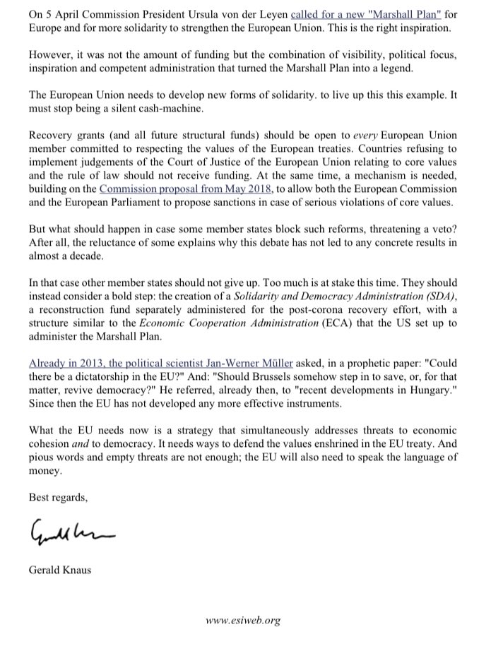 Yes,  @petrisarvamaa  @ManfredWeber are right: This IS existential for a Union built on trust in independent courts. As a mere cash machine the  cannot survive. Solidarity requires respect for treaties. So how to reach an agreement now?  @PiotrBuras1  @JudithWedel  @ClausKleber  https://twitter.com/petrisarvamaa/status/1322174208185651200