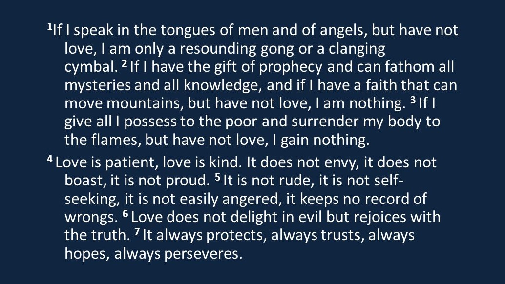 To my Christian friends: Amid all the intolerance in this world, Jesus condensed his message to this: love God, love others. All else follows.The words below apply to more than just weddings. The things we defend should be things that make us better.Trump is not among them.