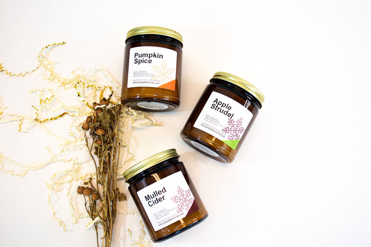 PurePalette's tweet photo. Stay warm &amp; Cozy inside especially this windy day. 

#Candles #soycandles #PumpkinSpice #applespice https://t.co/2ZrKQgZ0wJ