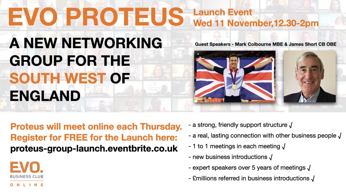 EvoNetworking's tweet image. EVO Proteus Group is launching on 11th Nov. It's free to attend this special event. Register here: proteus-group-launch.eventbrite.co.uk Proteus is a new Networking Group for decision-makers and seniors across the region.