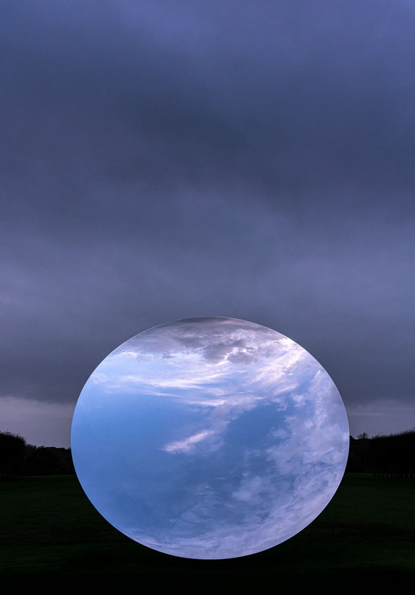 Anish Kapoor exhibition <a href="/HoughtonHall2/">Houghton Hall & Gardens Norfolk</a> Cloud burst conveniently dispersed the crowd. #WexMondays