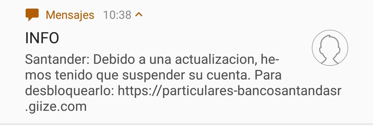 arcoe's tweet photo. @santander_resp @cafeun0 A mi me ha llegado hoy un sms similar @santander_es @policia https://t.co/rHNO1GBSVk