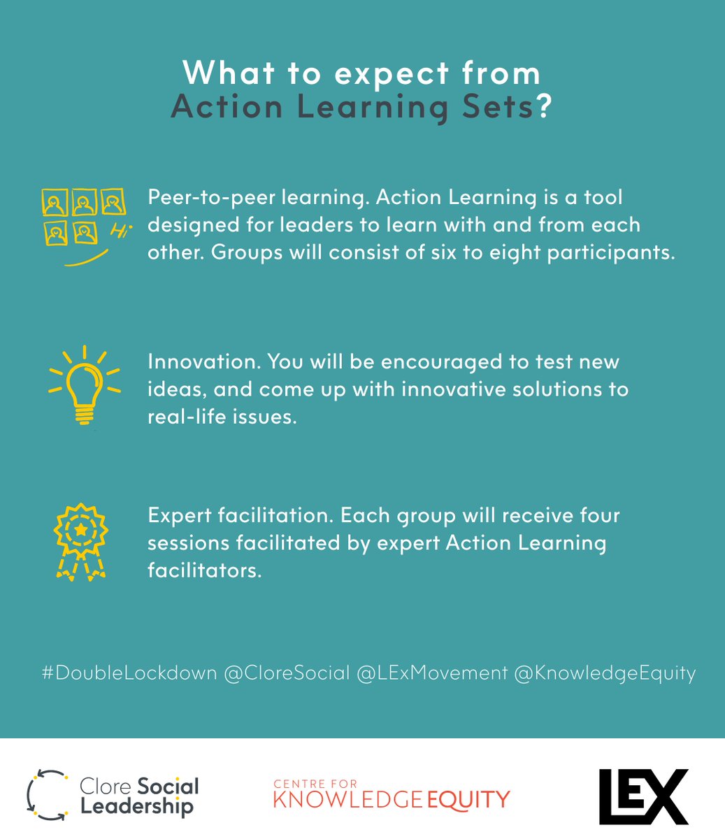 CloreSocial's tweet photo. Only 1 week left to apply for #DoubleLockdown, a free programme for those with #livedexperience of #CriminalJustice systems working across the #socialsector at all levels! More info about the programme elements 👇. Apply now: https://t.co/36qVGauUvu @LExMovement @KnowledgeEquity https://t.co/daOBcZpF9l