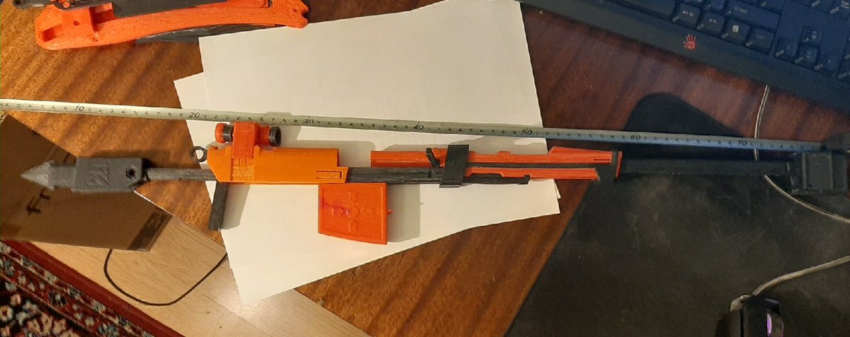 Ствол без лезвия косы в 3х формах (сложенной, винтовка, коса)