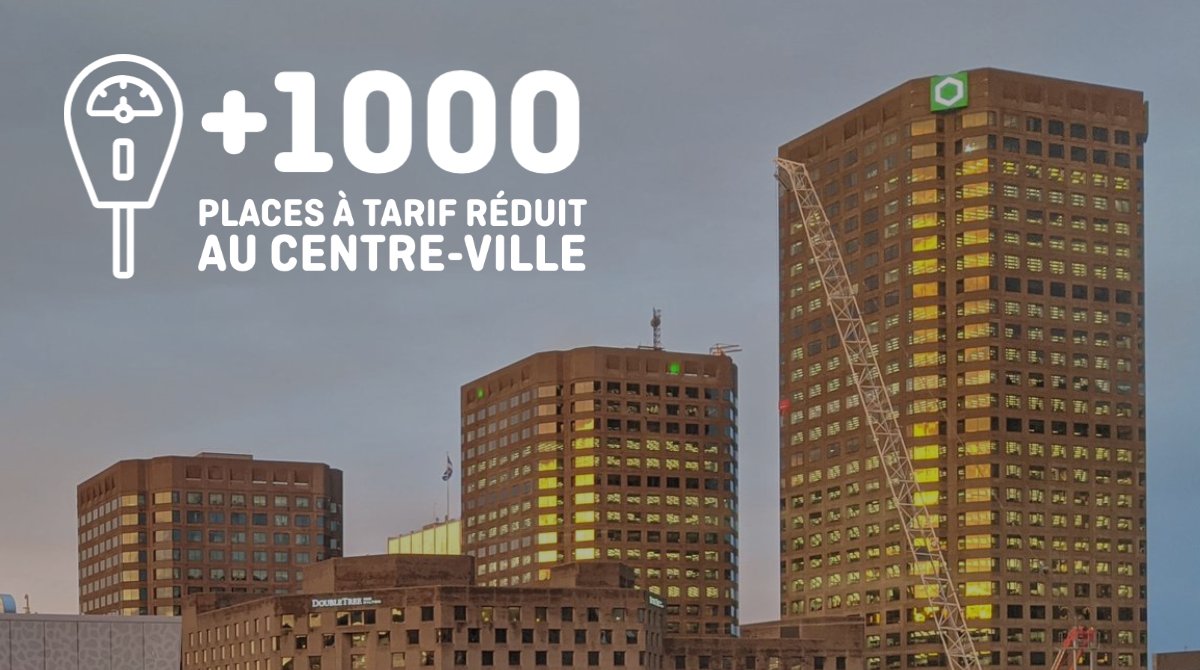 Val_Plante's tweet image. Quelque 1000 places de stationnement à tarif réduit (2h) s’ajoutent aujourd’hui au centre-ville grâce à un partenariat avec le @complexeDesj. C’est un geste de plus pour soutenir nos commerces, juste à temps pour le magasinage des Fêtes. 🎄❄️ bit.ly/34NMjg5 #polmtl