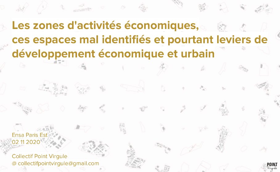 _Point_Virgule's tweet image. Nous intervenions ce matin en visio à l’Ecole d’#architecture de la #ville &amp;amp; des #territoires  #EAVT @upemlv pour présenter nos travaux sur les #ZAE et notre expérience de design #superlocal à Arles