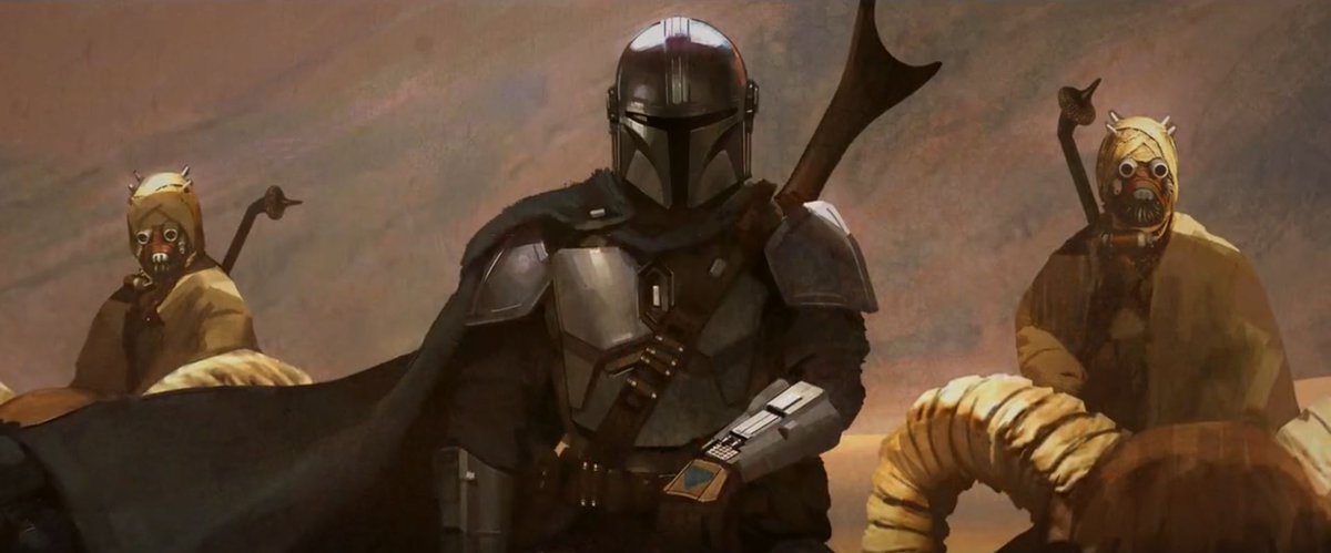  #TheMandalorian  I would like to take this opportunity to remind you that a concept art is used to convey a visual idea, but does not necessarily include the details that one could imagine.Artists don't necessarily know what costume or weapons the character will have. It's a tool