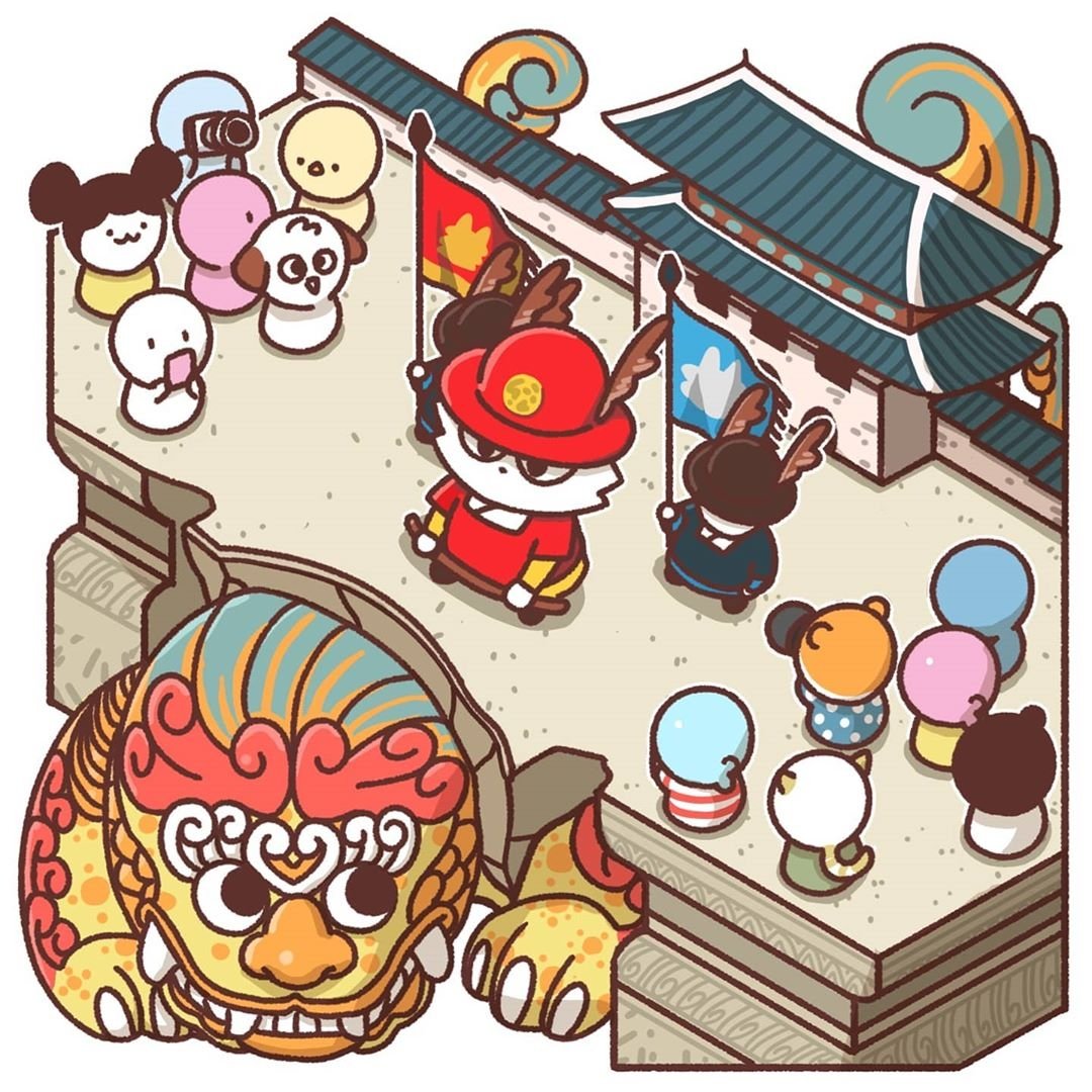 wonytoon's tweet photo. #Korea_hanbok_challenge
#한복_챌린지
#한국_한복
#한국_전통의상
#한국_문화

예전에 그린 광화문 수문장 교대식 그림을 올려봅니다 https://t.co/m2rEi7ZPuN