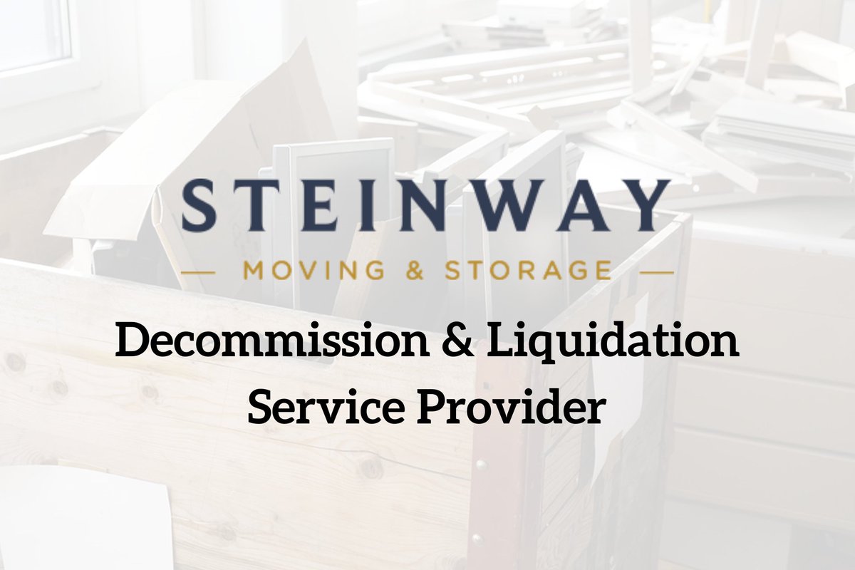 steinwaymovers's tweet photo. Our decommission &amp; liquidation services encompass everything from coordination of lease surrender to ensuring the property is broom swept upon departure. 

Call us at (718) 745-3400 for your next project https://t.co/FulqzIoKzV