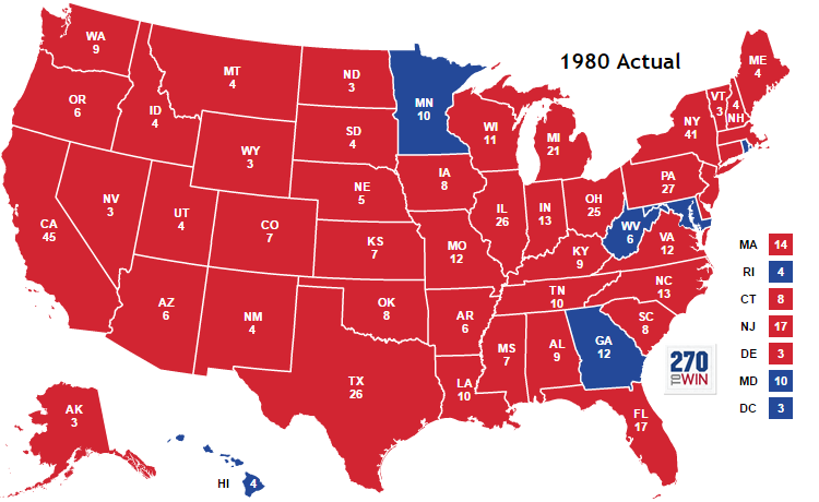 Nixon's 1972 electoral sweep, as well as the Reagan Revolution and all the Bush father/son victories, are built on the solid Republican south, a complete reversal of the Civil War and New Deal arrangements.