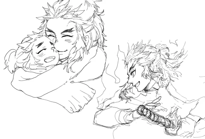 かっこいい煉獄さんを描きたい気持ちはハゲる程ある🦍
マフラーぐるぐる兄弟はちとお化粧(ぬりえ)しよかな! 