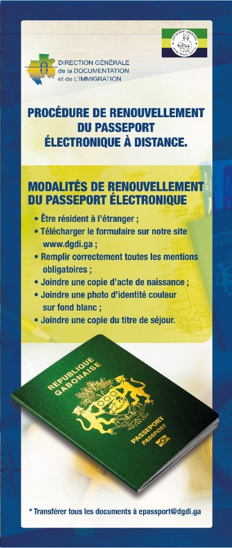 Maxewell's tweet photo. Bravo à la Direction Générale de la Documentation et de l'Immigration - #DGDI pour ce grand pas... Renouvellement du passeport en ligne !! #Gabon 🇬🇦 https://t.co/22ETUfpgAW