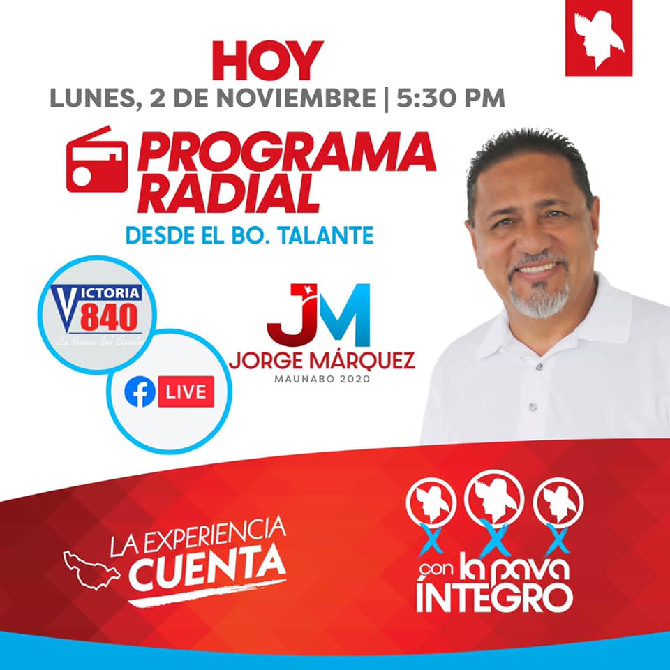 ¡A UN DÍA DE LA GRAN VICTORIA! ✍🏼❌❌❌🗳
Acompáñanos en nuestro programa radial.
Hoy lunes a las 5:30 pm. #LaExperienciaCuenta