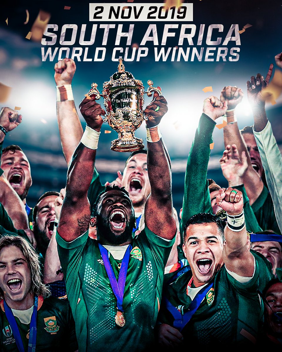RocNationSports's tweet photo. One year ago today, South Africa were crowned Champions of the World 🏆🇿🇦 @SiyaKolisi_Bear @Cheslin_Kolbe11 https://t.co/jxj5yXXdD7