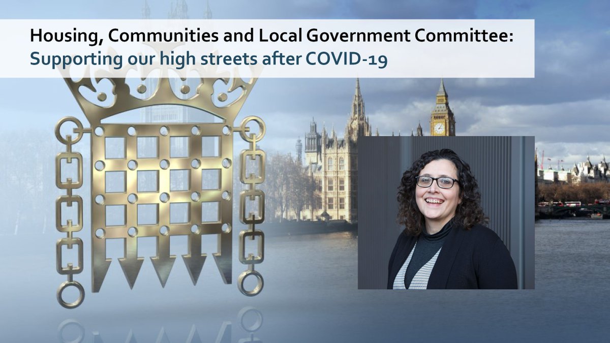 At 4pm today <a href="/profcathyparker/">Cathy Parker MBE, SFIPM</a> will give evidence to the Housing, Communities and Local Government Committee on 'Supporting our high streets after #COVID19'

She'll be joined by <a href="/AudeLock/">Aude Bicquelet-Lock</a> and <a href="/BillGrimsey/">Bill Grimsey</a> in the first session.

More &amp; watch 👇

parliamentlive.tv/Event/Index/fd…