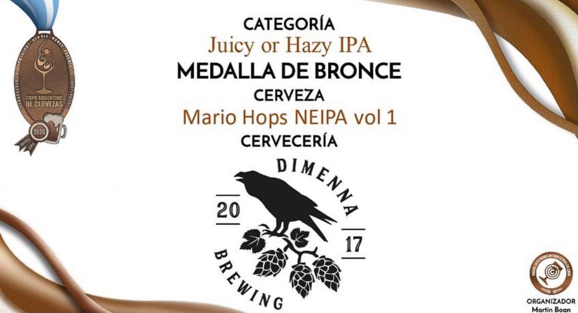 CervezaDimenna's tweet photo. ¡Felicidad inmensa! 🔥
Nuestra querida Mario Hops fue premiada con medalla de bronce 🥉 
La tercera mejor NEIPA del país 🇦🇷 
Ver a Dimenna entre tantas cervecerías importantes del país nos llena de orgullo.
Gracias por acompañarnos desde el primer día 🙌🏼 https://t.co/QGLojaEfKX