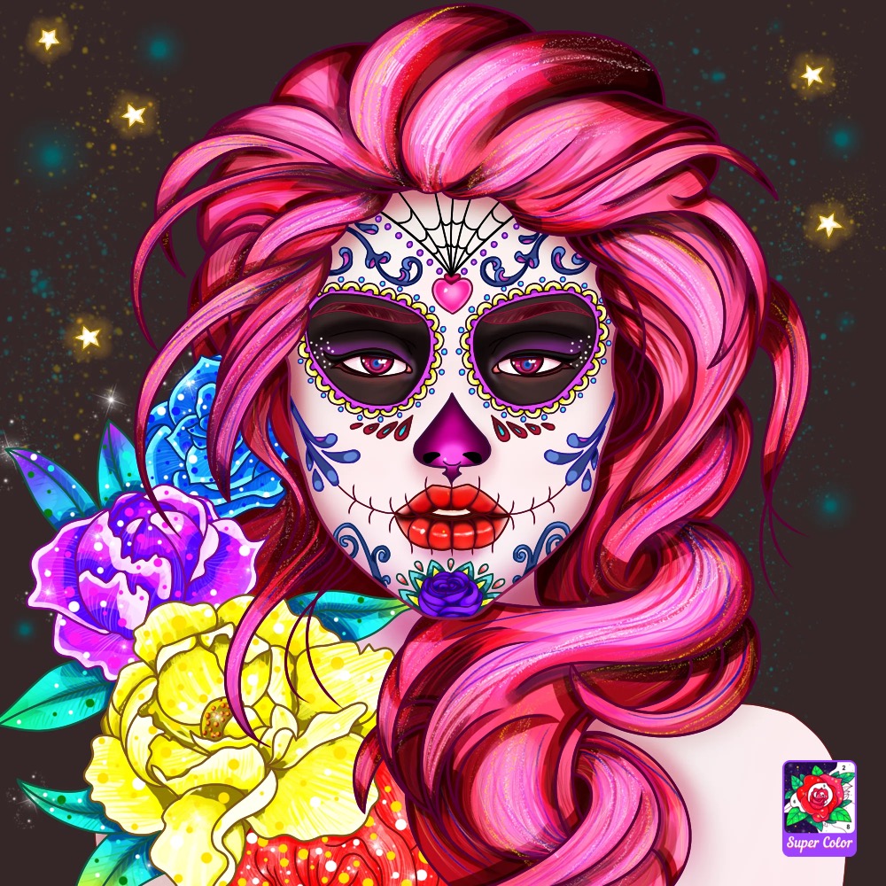 supercolorapp's tweet photo. Feliz Día de los Muertos #DayOfTheDead #SuperColor https://t.co/dGEknLvPIR https://t.co/rKWn3IO5NU