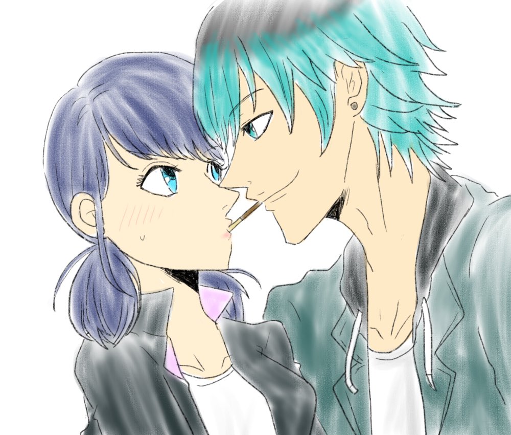 ルカマリでポッキーゲーム。ルカはきっと臆せずどんどん攻めてくるから