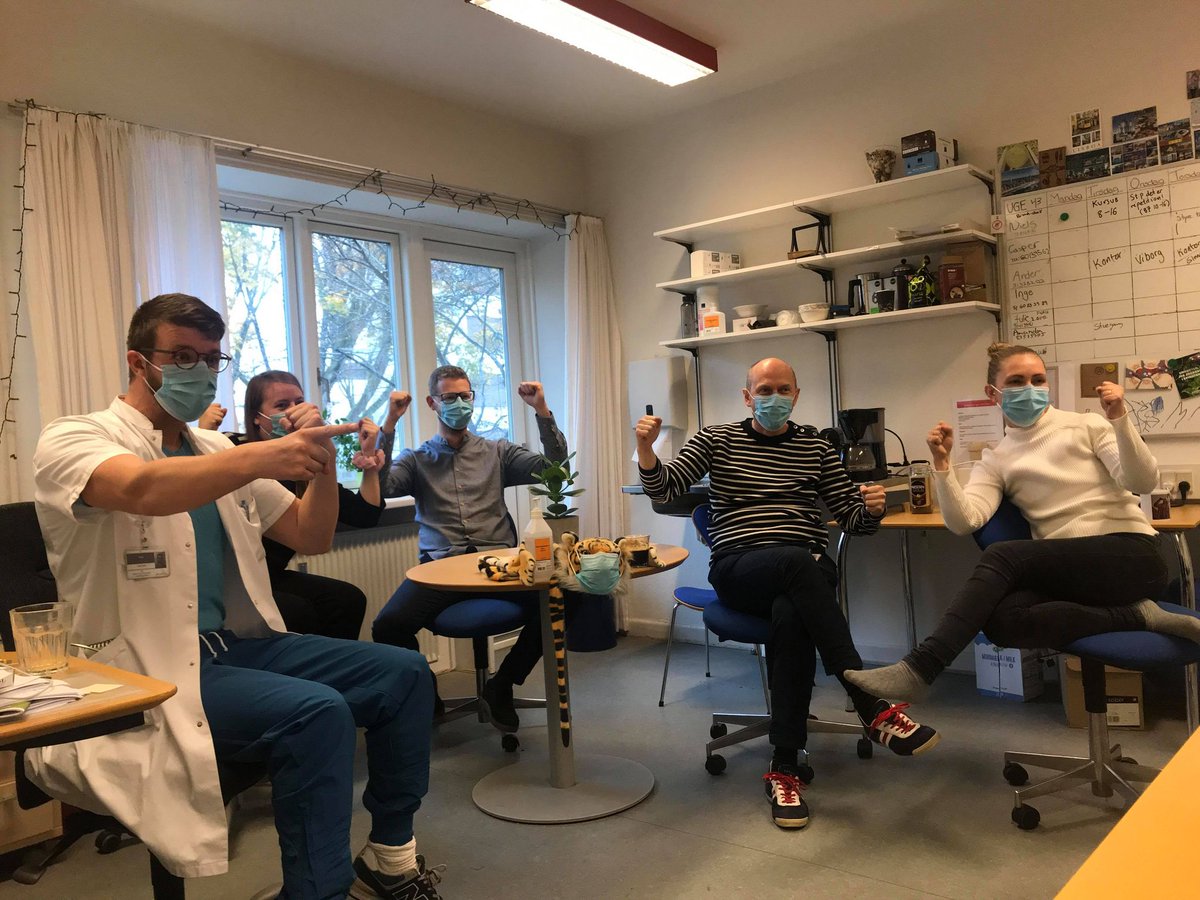When the prestigious yearly PhD-cup at #OdenseUniversityHospital was held on Zoom our research department took part in the celebrations as always!