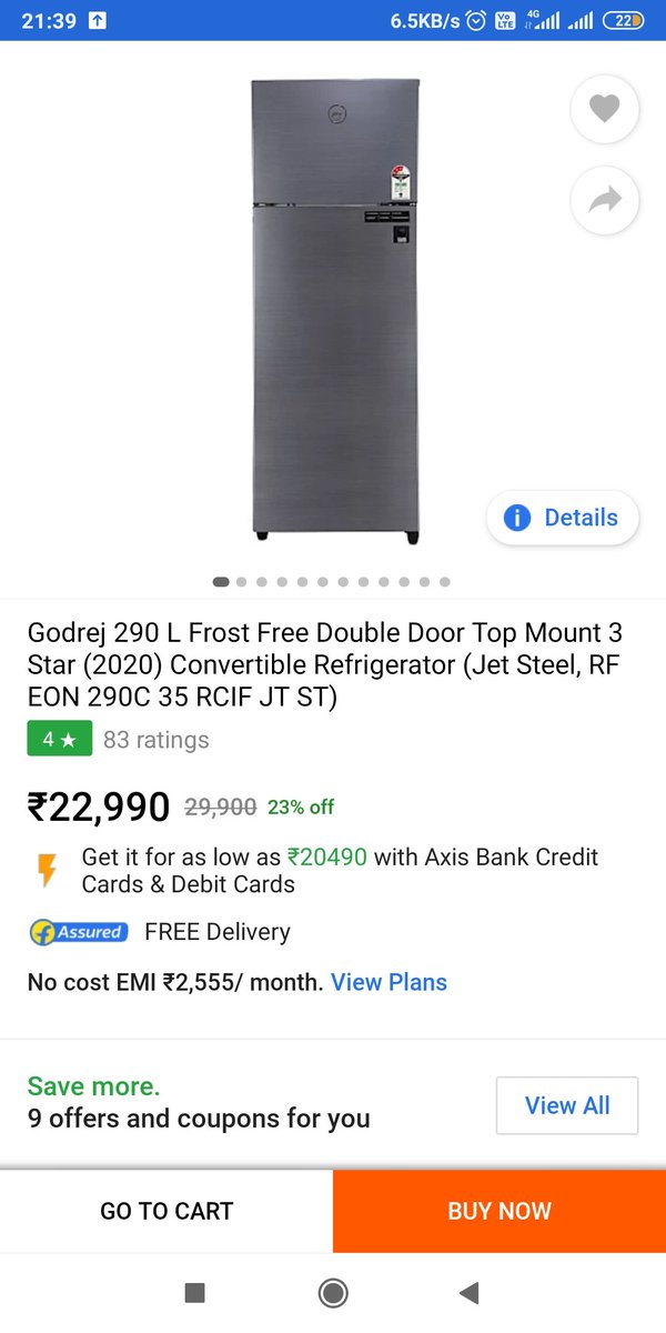 Hemang001's tweet photo. Dear @Flipkart @flipkartsupport , the item mentioned as convertible is not convertible , I've also confirmed the same with @GodrejAppliance @GodrejGroup @GodrejExpert , please correct the same or remove it. https://t.co/3pF7zqTfLH