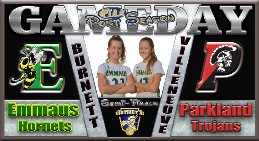 EHSFHockey's tweet photo. POST SEASON GAMEDAY!
THE QUEST FOR 32 CONSECUTIVE DISTRICT XI TITLES CONTINUES! Semi-Final Match-up vs. Parkland @FhParkland
Today, meet our starting Half-Backs: #23 Abby Burnett and #17 Jenna Villeneuve @JennaVilleneuve.
GAME TIME: 7:00 P.M.
Place: Whitehall H.S.
#32ForUSue https://t.co/xZJWwTRyZl