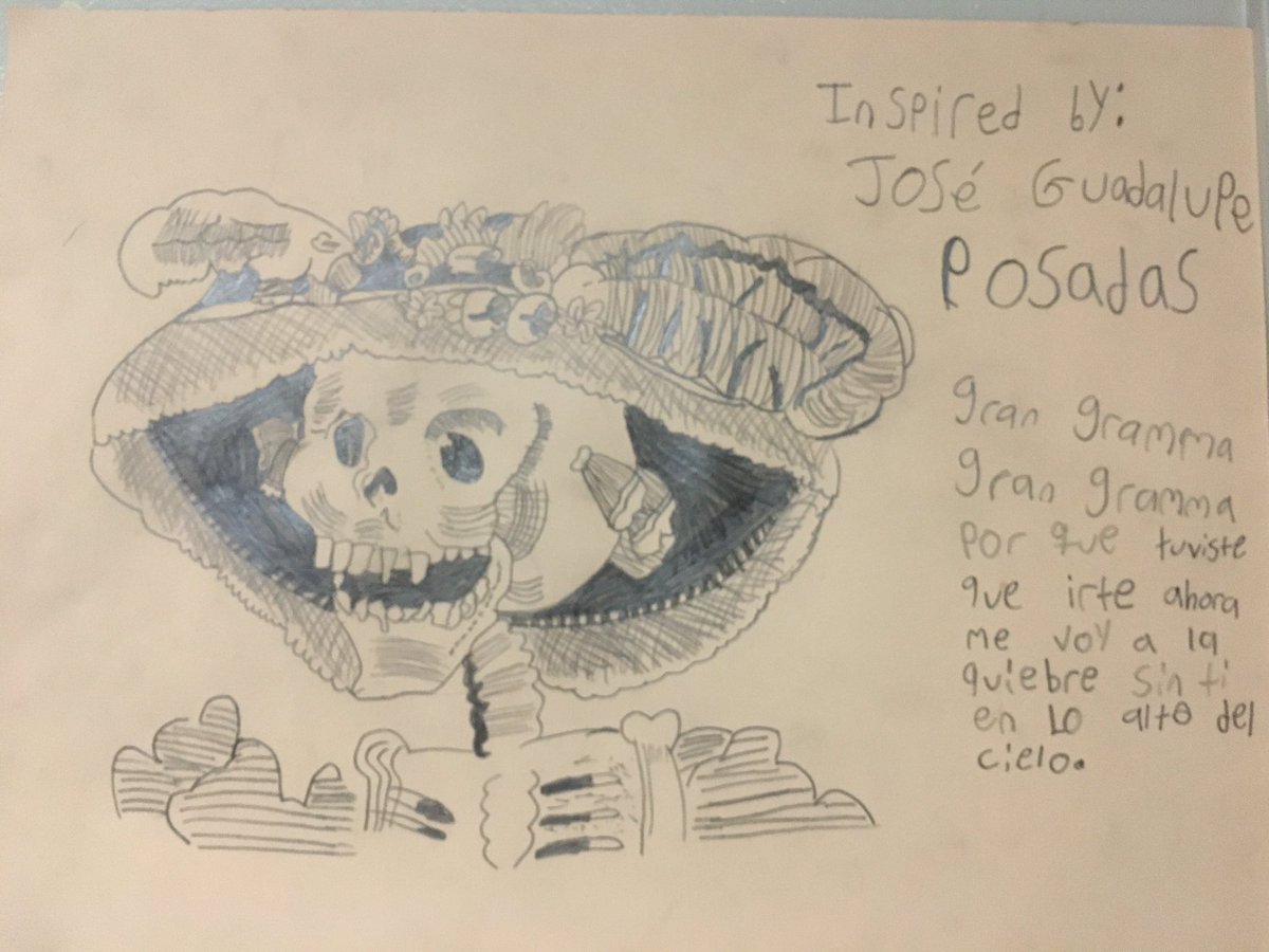 SraPanrucker's tweet photo. Feliz Fia de los Muertos con arte y calaveritas. Learning about Jose Guadalupe Posadas. https://t.co/tmHc1AEnzb
