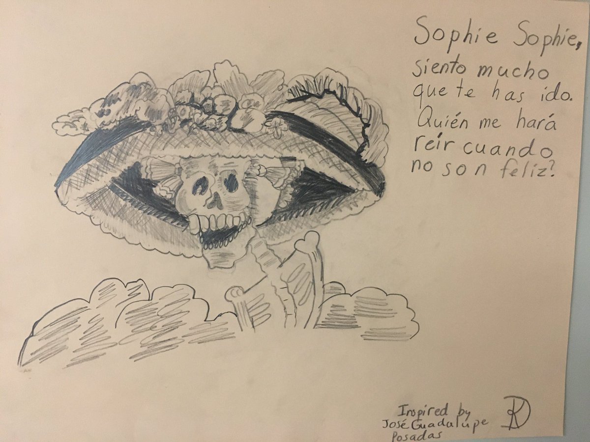 SraPanrucker's tweet photo. Feliz Fia de los Muertos con arte y calaveritas. Learning about Jose Guadalupe Posadas. https://t.co/tmHc1AEnzb