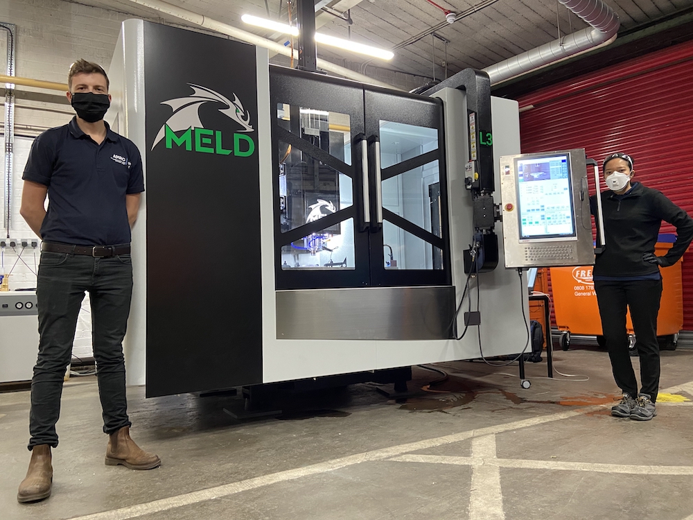 So excited to share that <a href="/TheAMRC/">Advanced Manufacturing Research Centre</a> has our first MELD® solid state metal additive manufacturing machine in Europe!