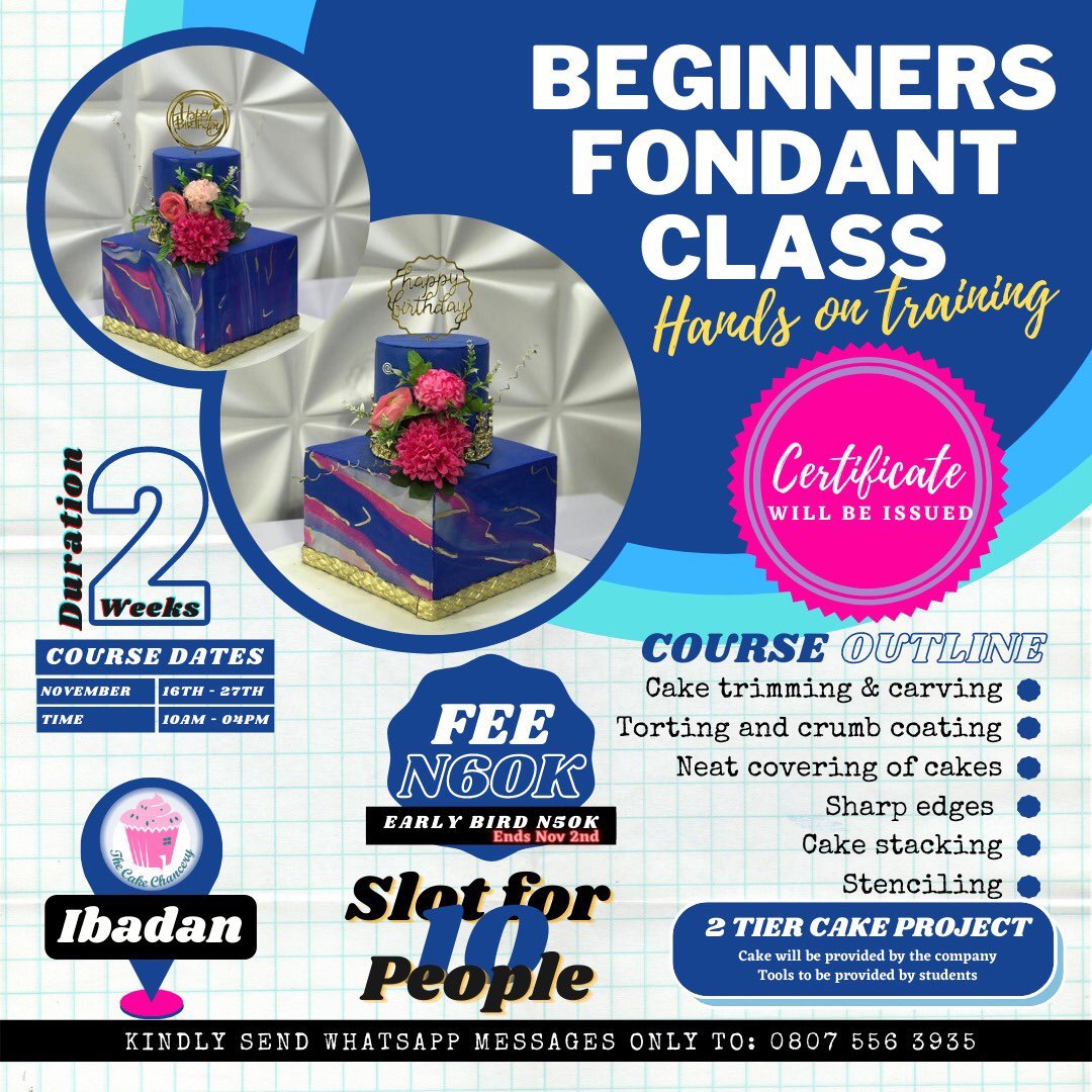 I am back again to remind you of this class..
Nov 16th - 27th ..
Please help me retweet abeg 🙏🙏🙏