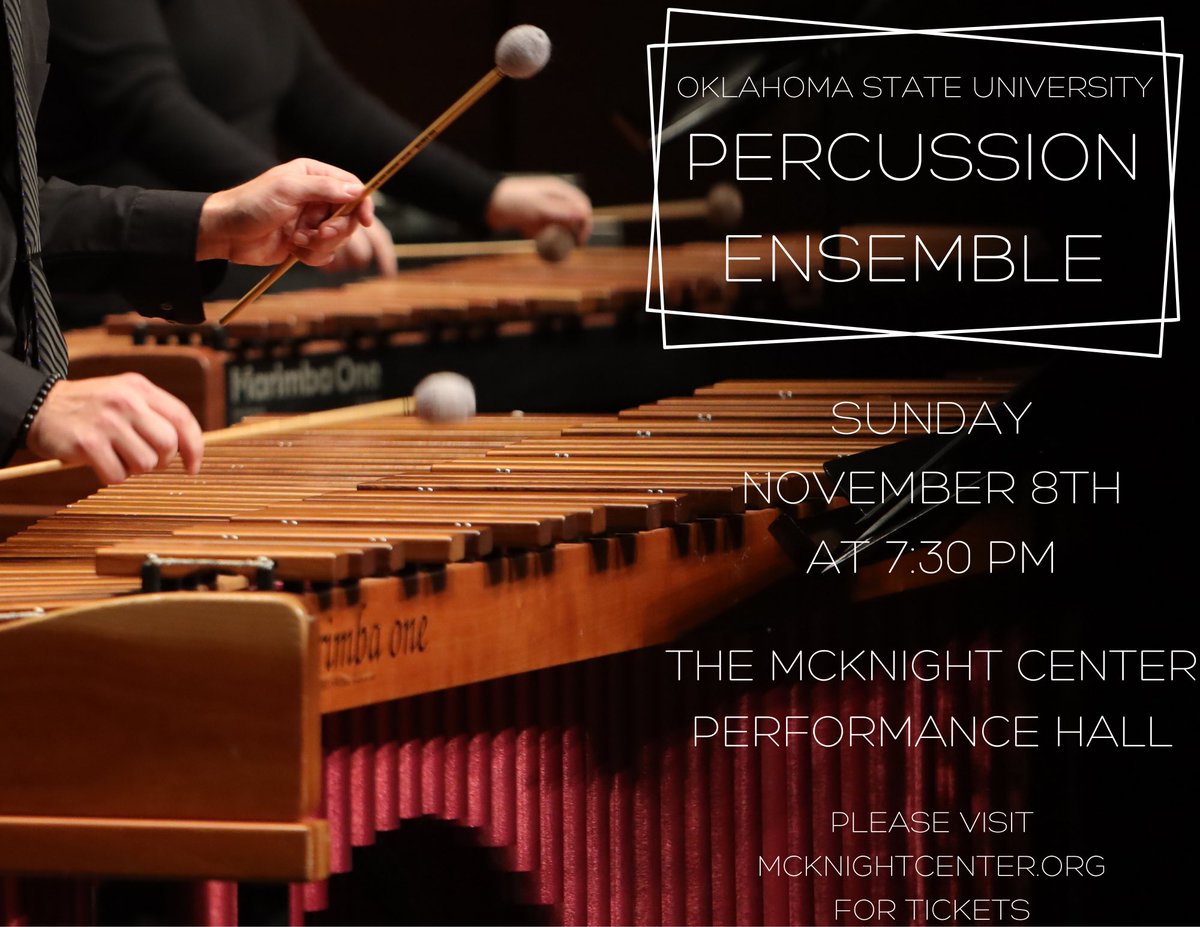 The OSU Percussion will present their fall 2020 concert this Sunday, November 8 at 7:30.  Tickets can be purchased online at mcknightcenter.org