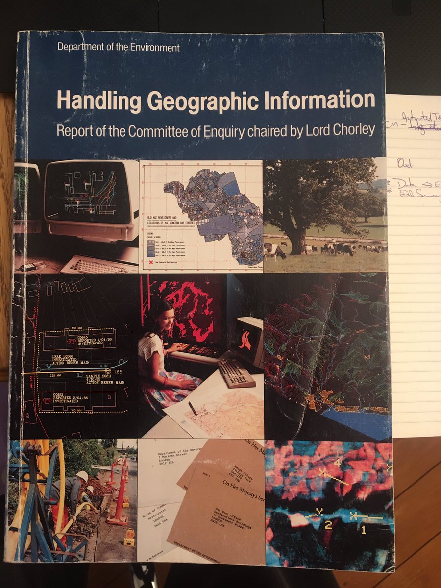 #30DayMapChallenge Day2 lines- The page for the 1987 Chorley Report which I created with a pen plotter.    sciencedirect.com/science/articl…