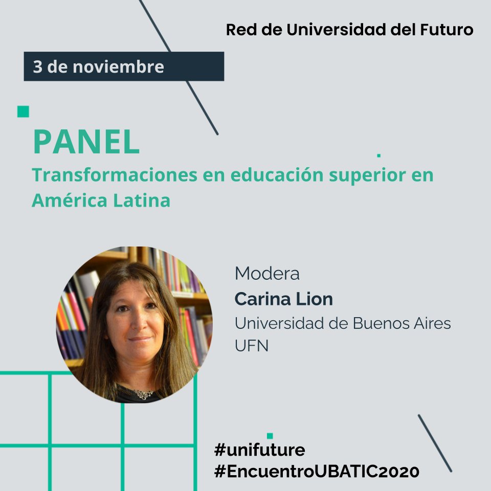 CitepUBA's tweet photo. 3 de noviembre - 13 h.
Panel: Transformaciones en educación superior en América Latina
Panelistas: Catalina Nosiglia, Maritza Rendon, Denise Vaillant y Maria Elena Chan
Modera: Carina Lion
#EncuentroUBATIC2020 #unifuture #Citep #NivelSuperior https://t.co/9olM4Wn8r6