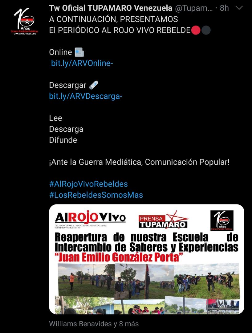 Felicitaciones mis camaradas... Tremendo Periódico.
#AlRojoVivoRebeldes
#LosRebeldesSomosMas