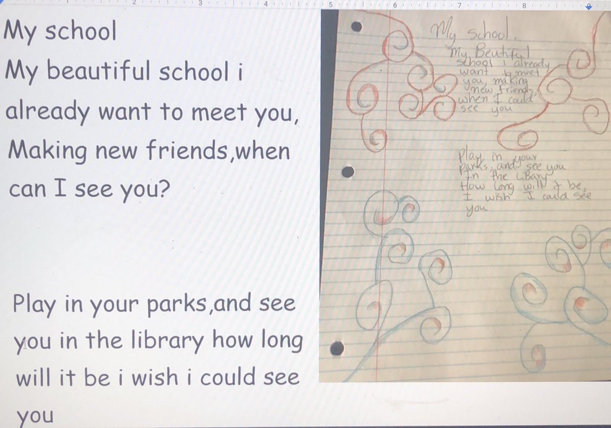 MsRVsClass's tweet photo. Ss had the opportunity to write poems 📝 One of my kiddos wrote this and it’s perfection! 💗 @NISDKnowlton @LMKnowltonlib https://t.co/USuOGe0kAe