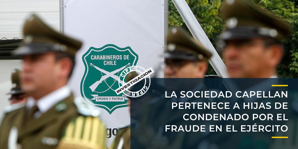 ciper's tweet photo. #AlertaCIPER Carabineros siguió contratando a empresa involucrada en el Milicogate: le ha pagado $1.193 millones 👉https://t.co/S6vFNkDhrF https://t.co/JuINoaZrmq