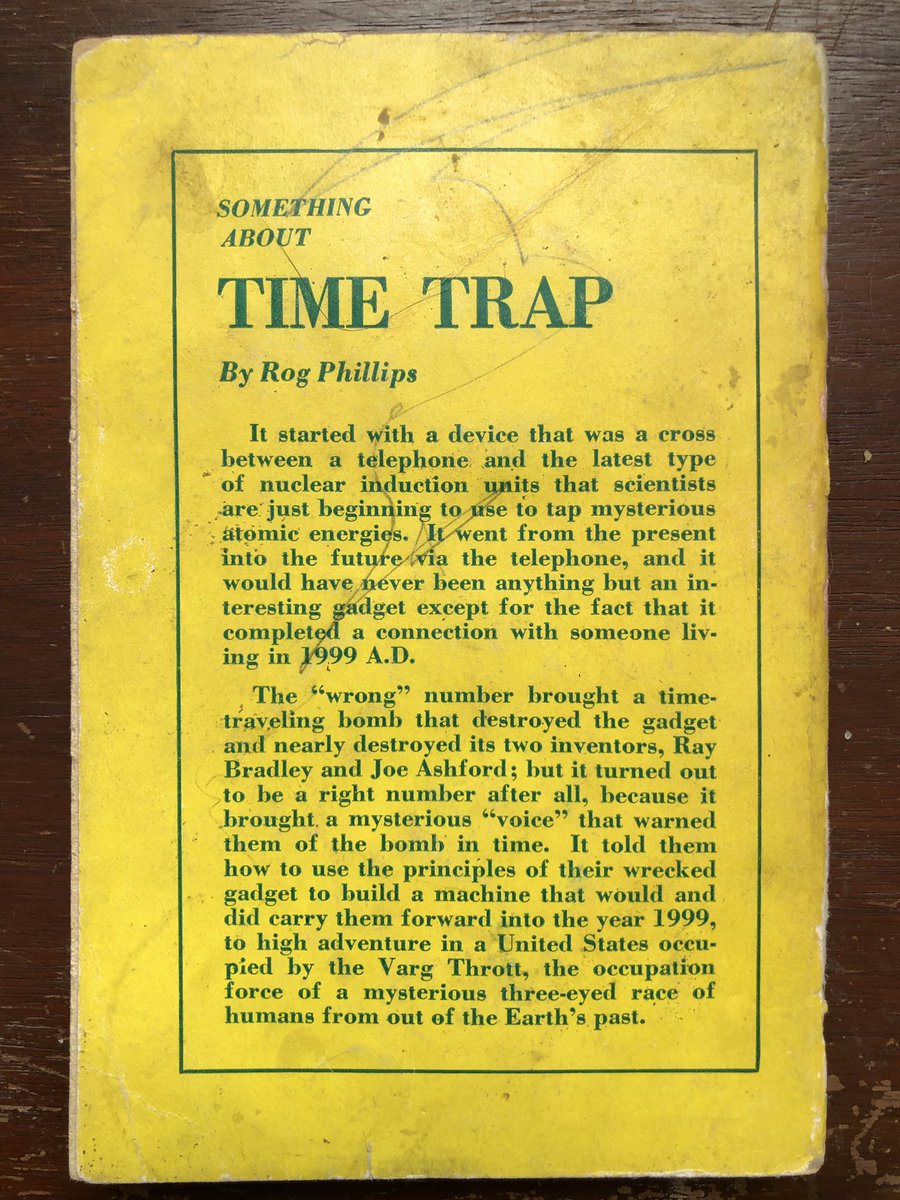 Time Trap by Rog Philips (1949). Probably no actual erotic content here but a rather saucy cover. In answer to all your questions: I don’t know.  #SinInSpace