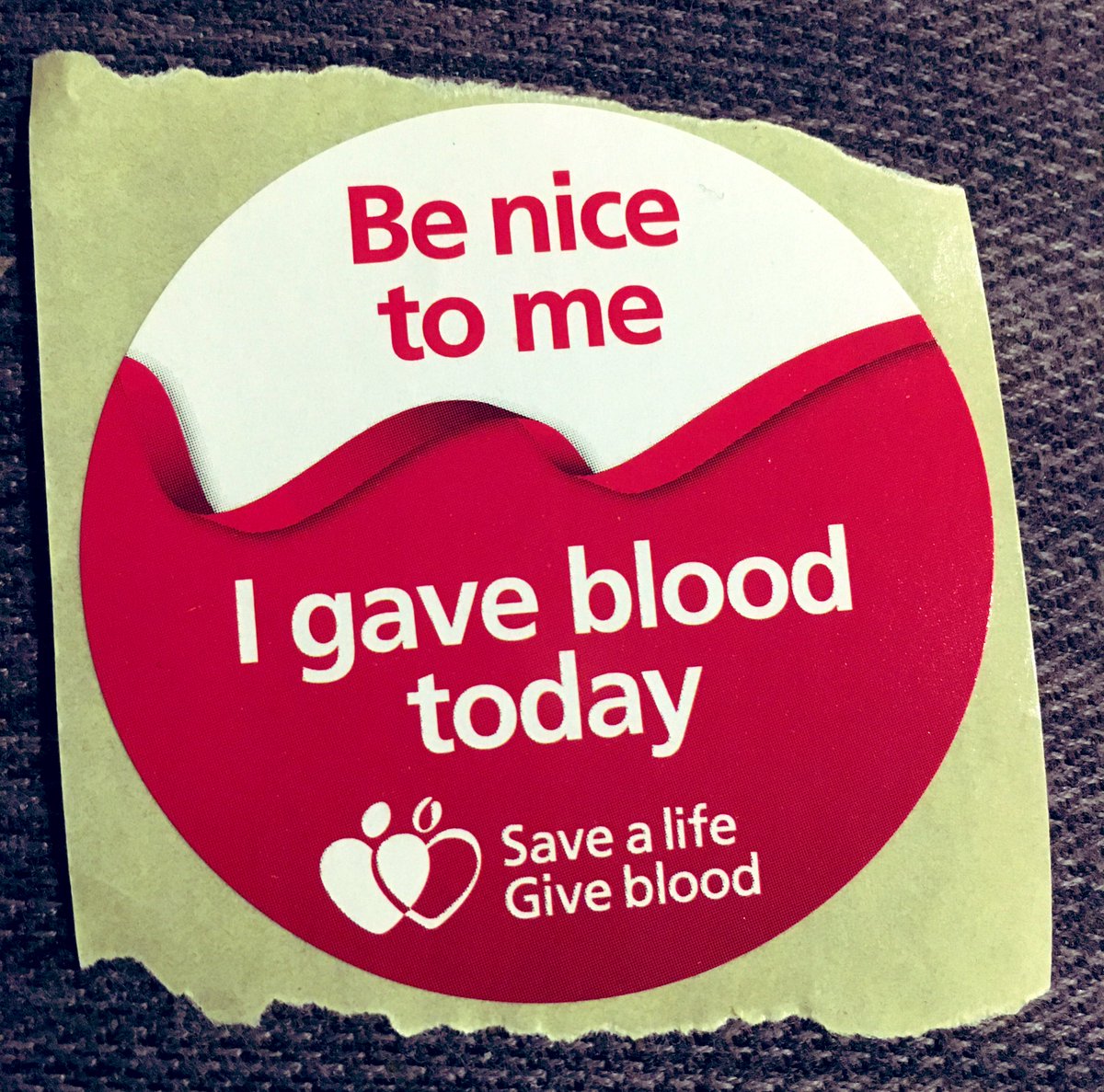 First blood donation done today 🙂@GiveBloodNHS #KeepDonating