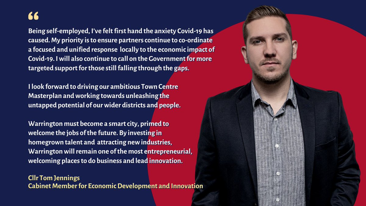 Delighted to be appointed by @CllrRussBowden as the Cabinet Member for Economic Development &amp; Innovation on <a href="/WarringtonBC/">Warrington Borough Council</a>.