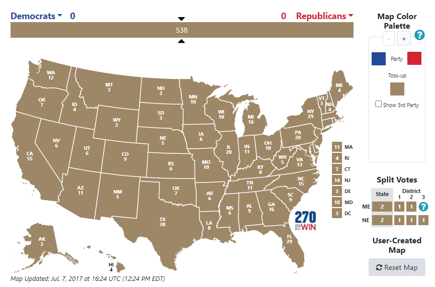 I LOVED coloring in this map when I was young.  I remember sitting in front of the T.V w/ my parents as election results came in.  Want to fill out your own digital #election map?  Visit:  270towin.com/maps/blank-202… for your own blank map.  Update through the night. #ElectionDay