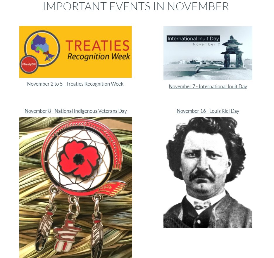 Here are slides that can be used as information posters in schools & classrooms to help raise awareness about important events in Indigenous Education this month:
docs.google.com/presentation/d…
#TreatiesRecognitionWeek
#InternationalInuitDay
#NationalIndigenousVeteransDay
#LouisRielDay