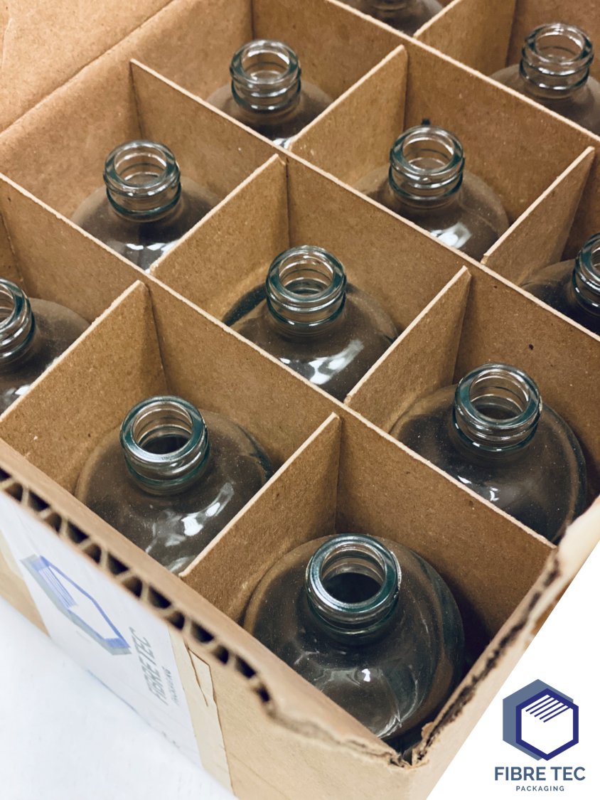 From transporting essential oils to BBQ sauce, "Boston Round" or Winchester bottles have countless uses.  <a href="/fibre_tec/">Fibre Tec Packaging</a> can ensure they reach their destination safely, regardless of the application.  

#Packaging #partitions #glassbottles #bostonround