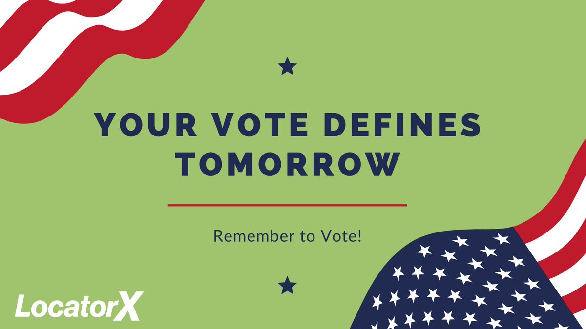 LocatorX's tweet image. If you didn’t vote early or vote by mail – this message is for you. Tomorrow is the final day to vote in the #2020Election – make sure you have a plan to make your voice heard! #GoVote