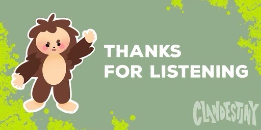 ClandestinyPod's tweet photo. Thank you to those who took the time to listen to the first episode of our podcast! We've gotten about 90 downloads so far, which is incredible! Your support means the world to us! 👽💚

#MonsterOfTheWeek #MOTW #podcast #Clandestiny #ClandestinyPod https://t.co/xLJ0qQFGsq