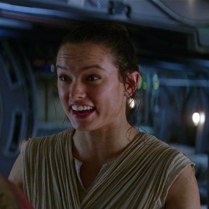 rey through the sequel trilogy but it’s only her smile: a thread