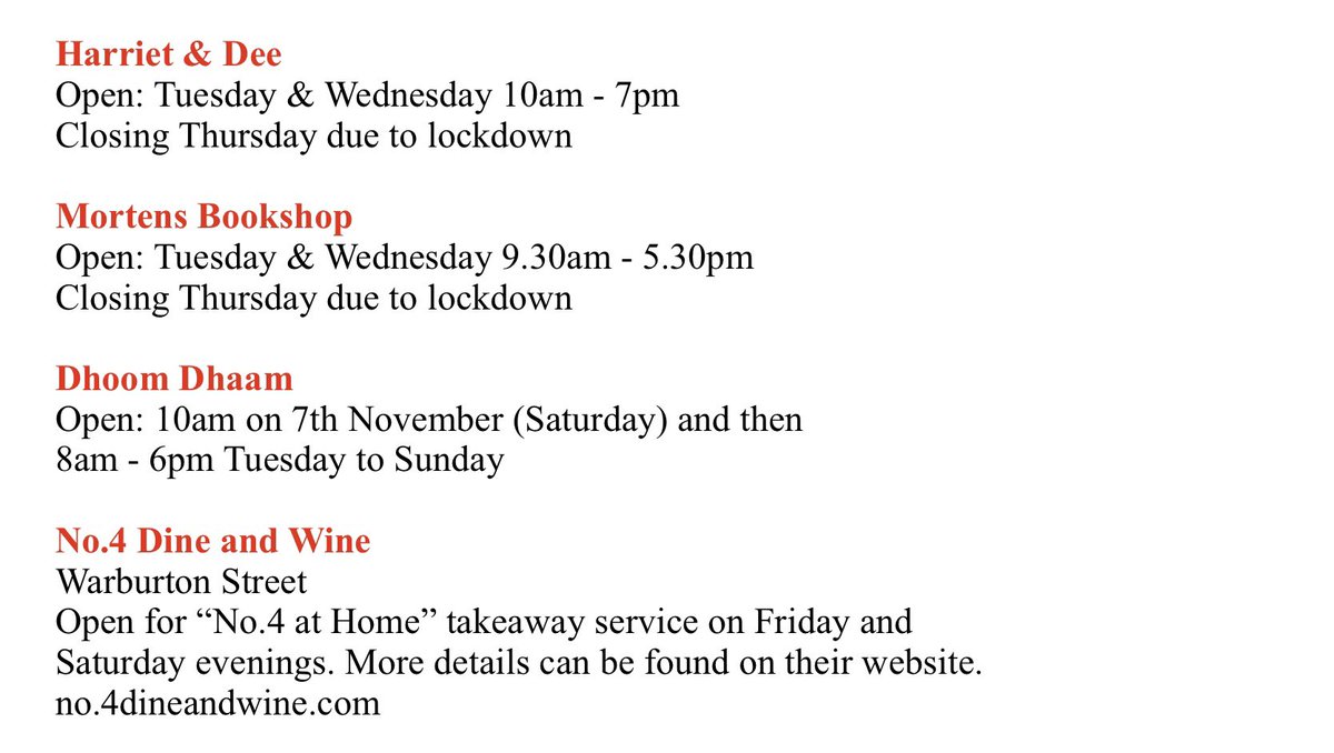 Stay safe everyone and please where possible support your local high street businesses x