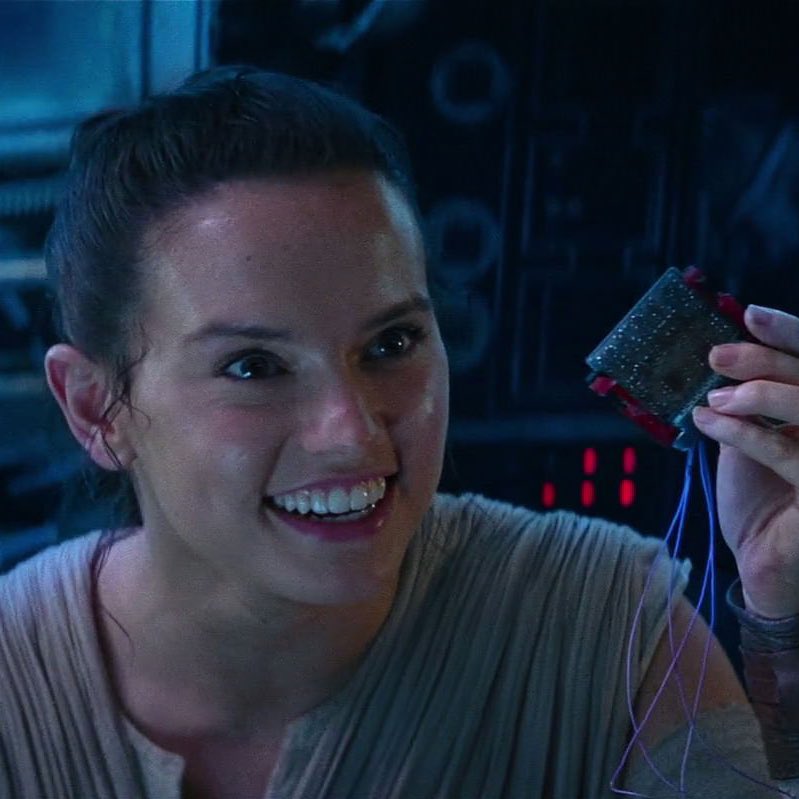 rey through the sequel trilogy but it’s only her smile: a thread