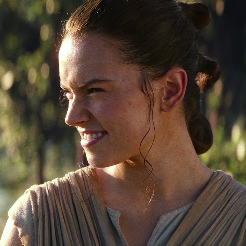 rey through the sequel trilogy but it’s only her smile: a thread