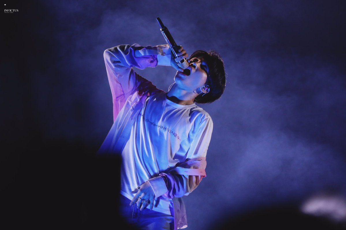 Singing his heart out