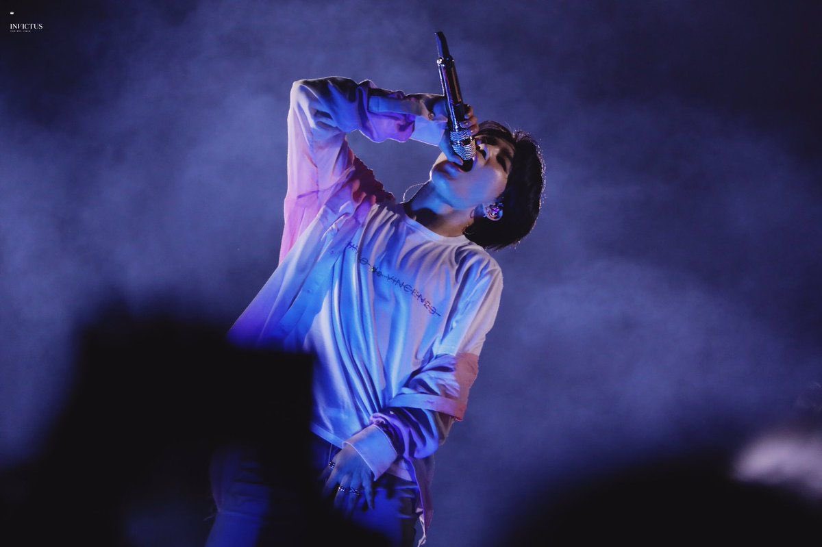 Singing his heart out